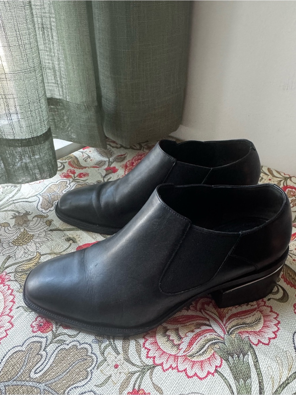 Alexander Wang Black Leather Low Ankle Booties